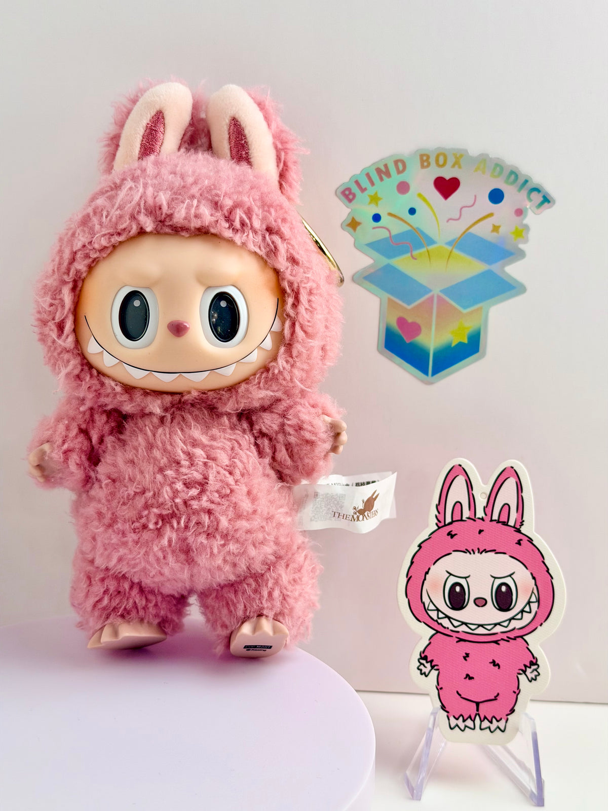 Labubu Exciting Macaron Series - Lychee Berry Plush Pendant