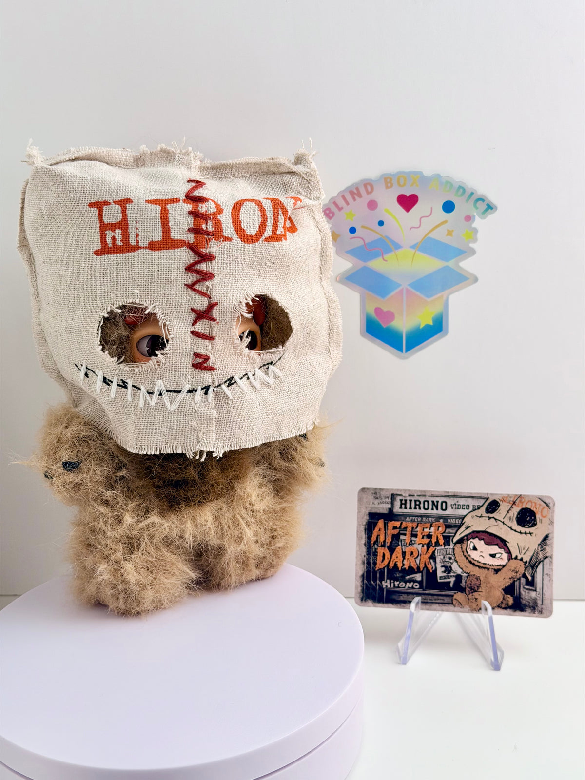 Hirono After Dark Series - Masked Plush Pendant