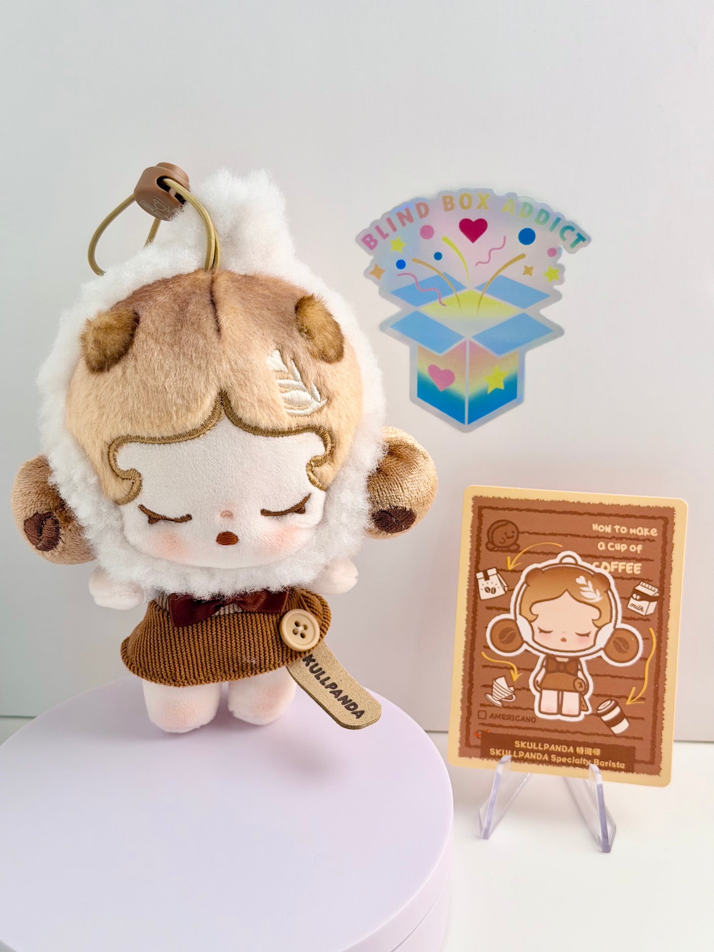 Pop Bean Coffee Factory Series - Skullpanda Plush Pendant