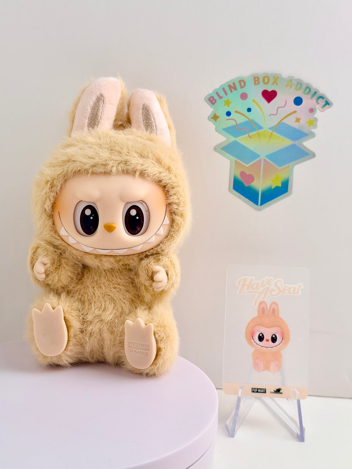 Labubu Have a Seat Series - Baba Plush Pendant