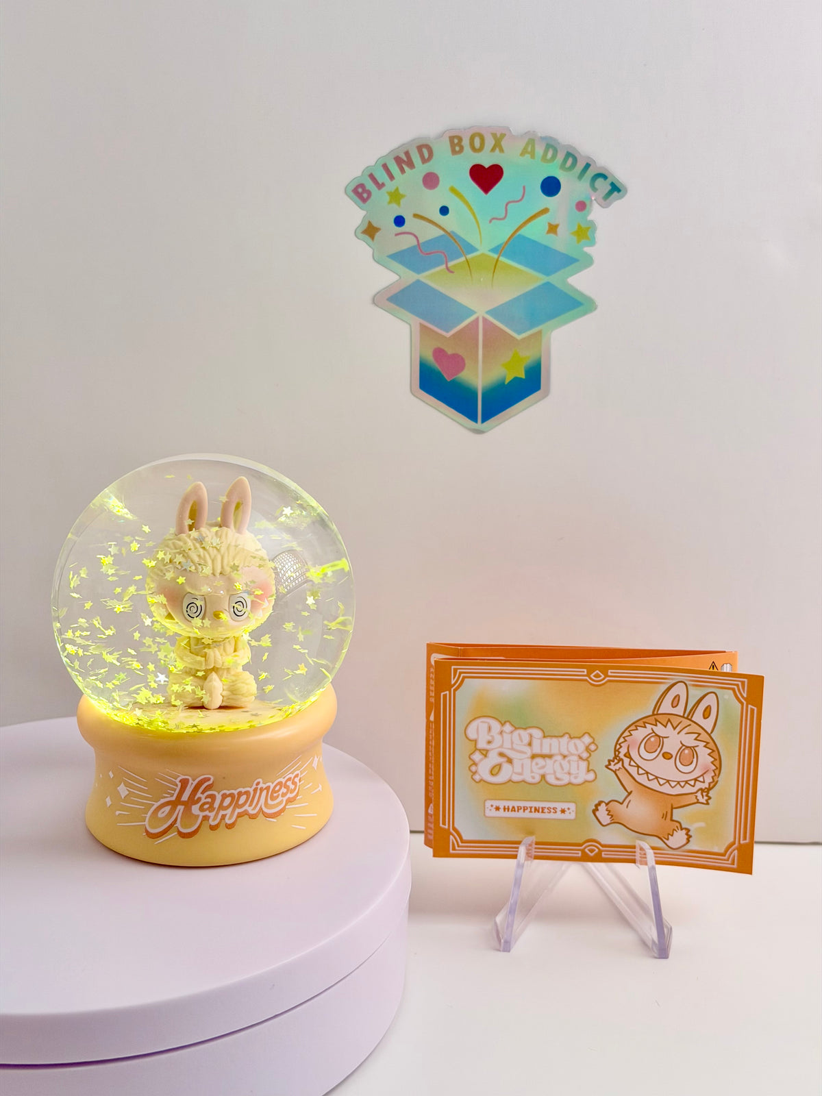 The Monsters Big into Energy Snowglobe Series - Happiness Labubu