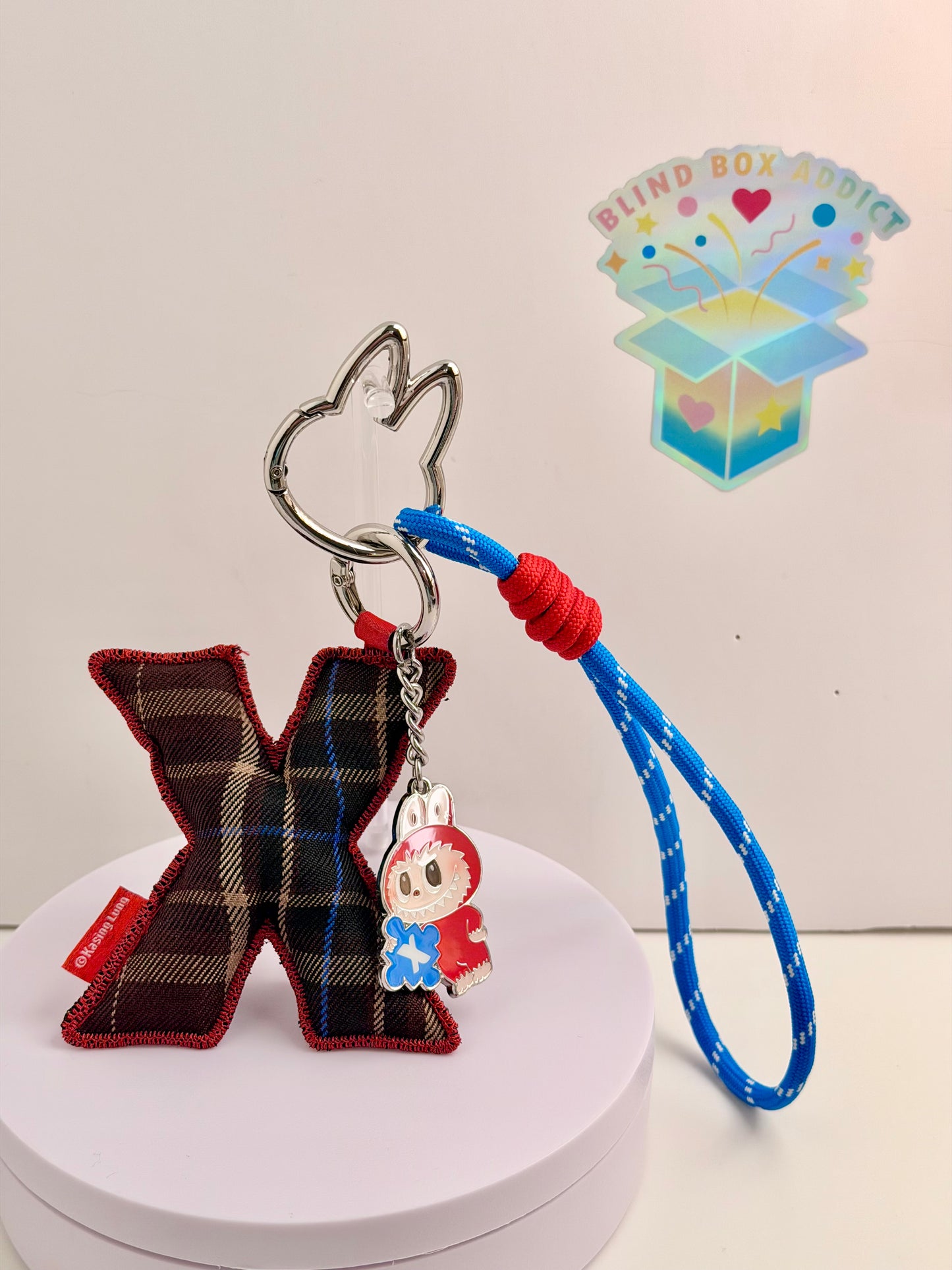 The Monsters Pin for Love Letter Pendants Series - X Letter Labubu Plush Pendant