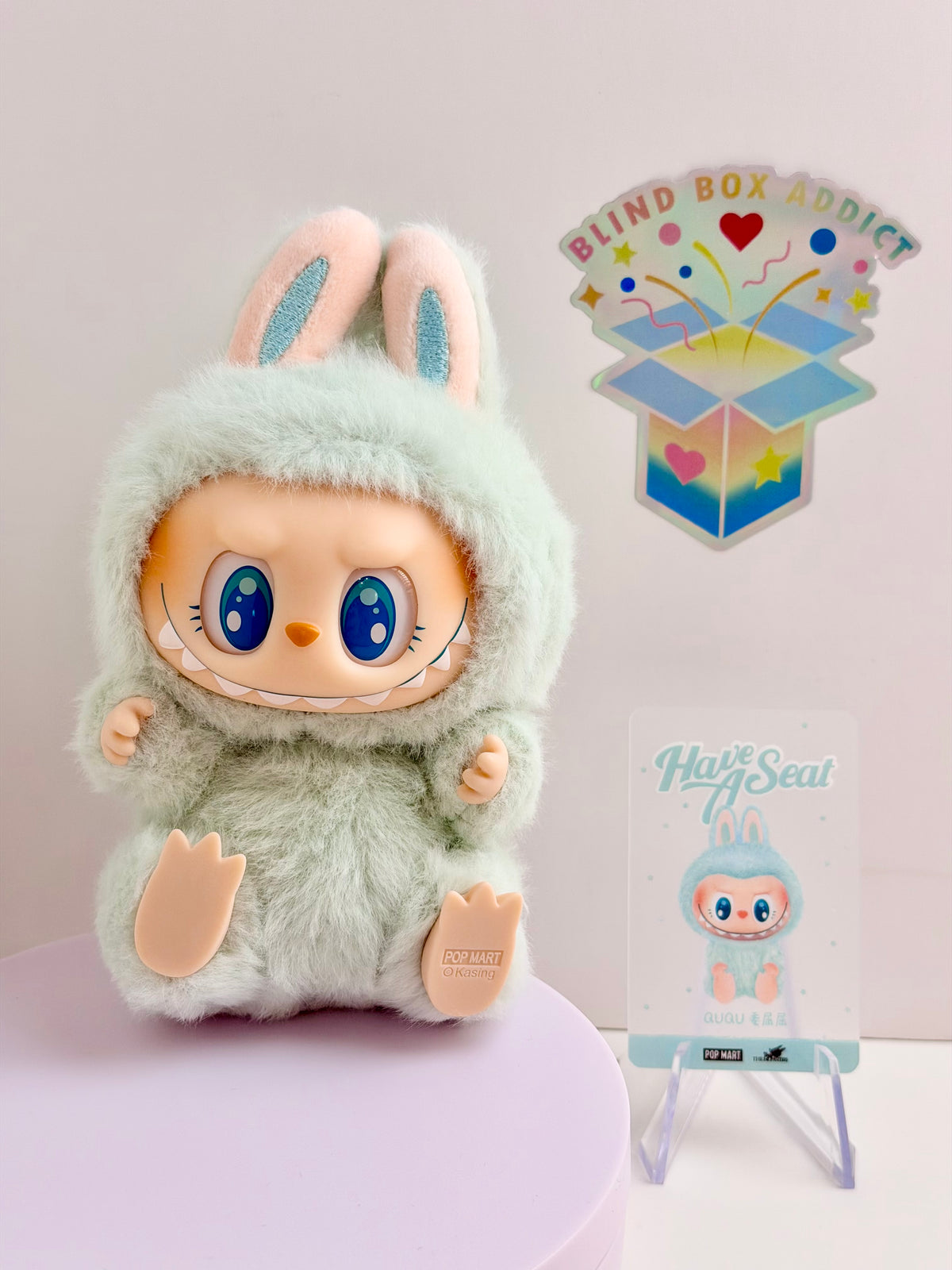 Labubu Have a Seat Series - Ququ Plush Pendant