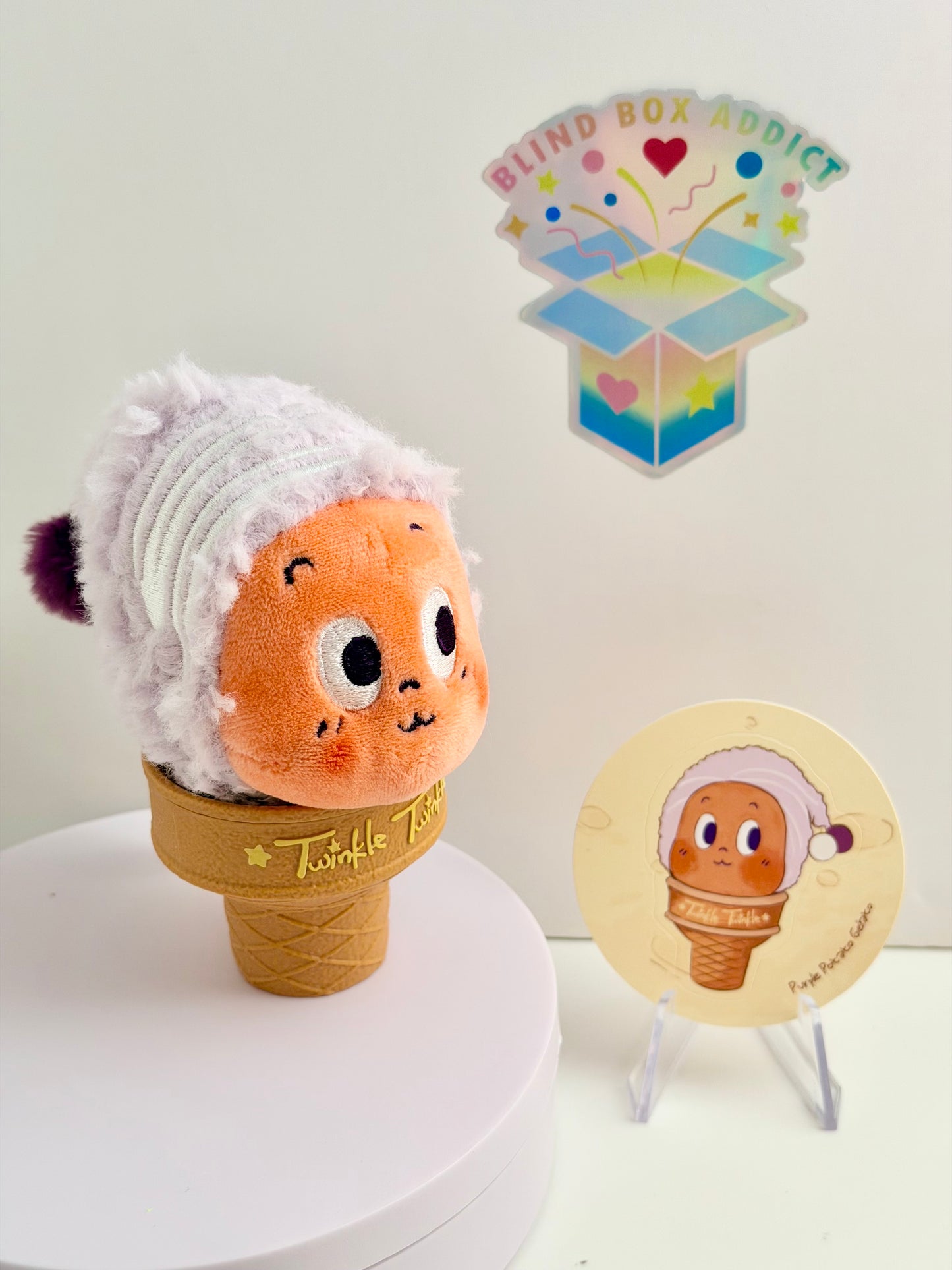 Twinkle Twinkle Moon Gelato Series - Purple Potato Gelato Plush Pendant