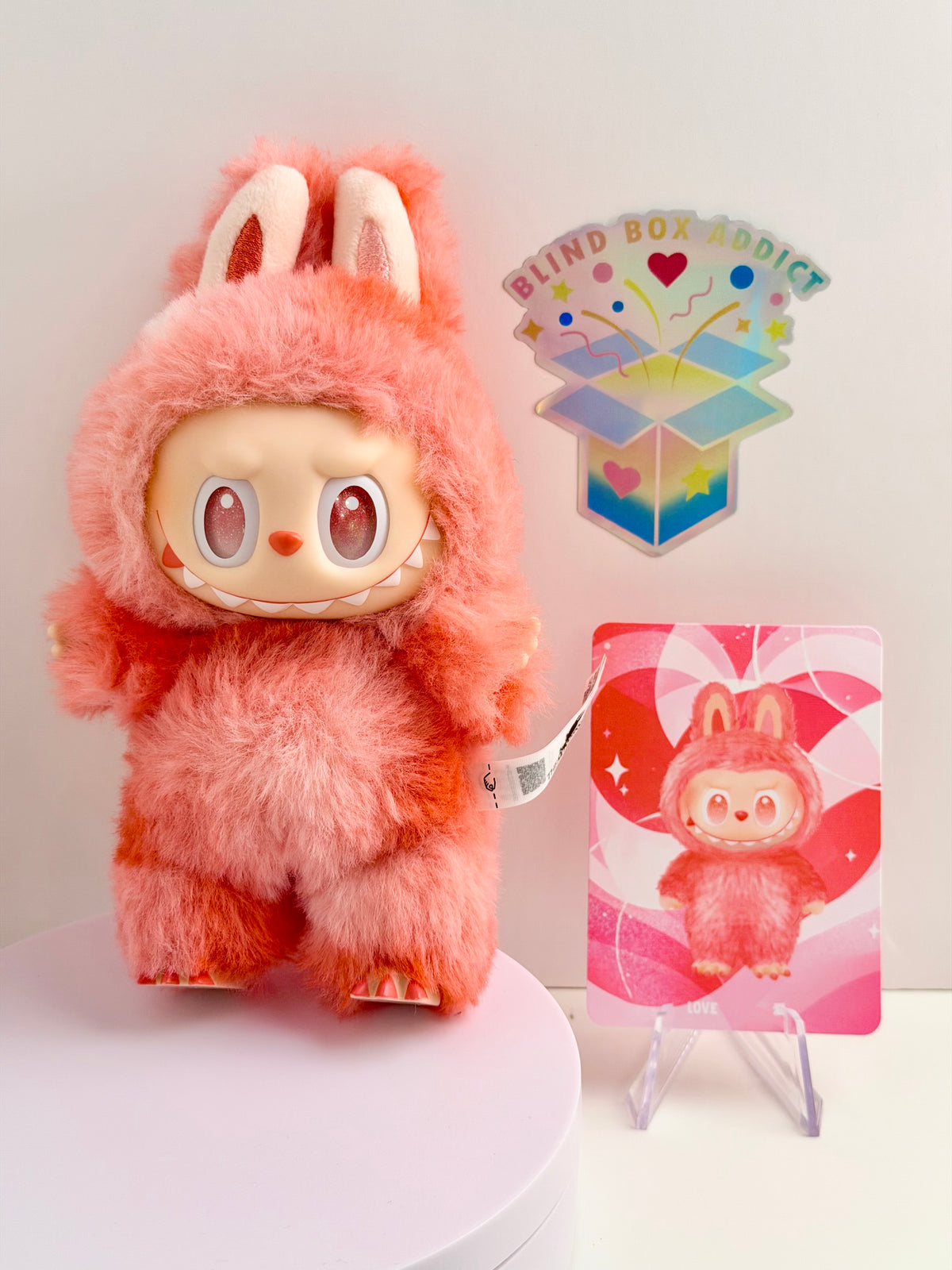 Labubu Big Into Energy Series - Love Plush Pendant