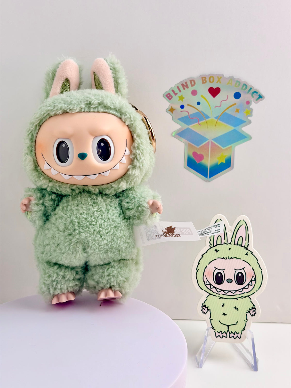 Labubu Exciting Macaron Series - Green Grape Plush Pendant