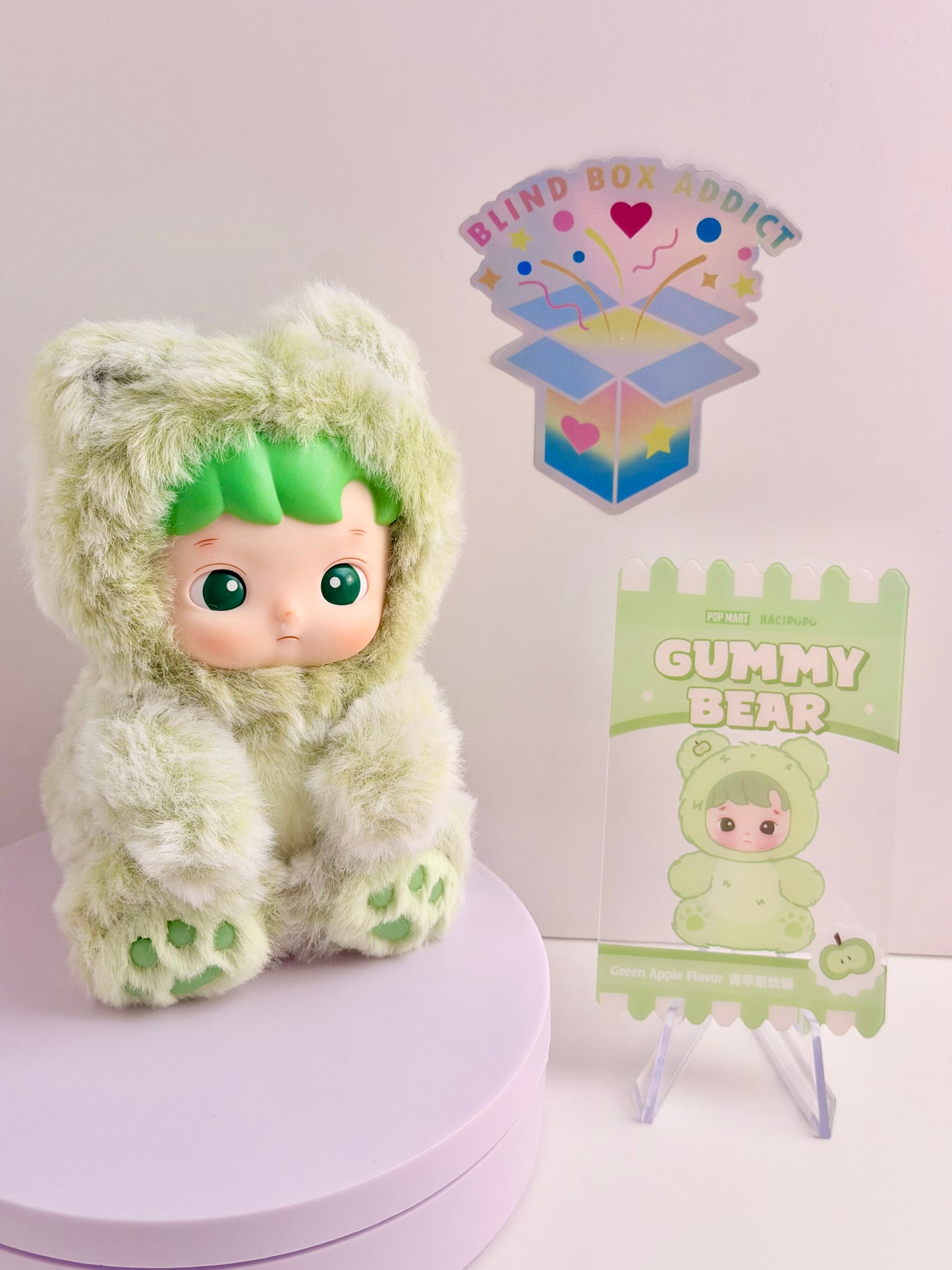 Hacipupu Gummy Bear Series - Green Apple Flavor Plush Keychain