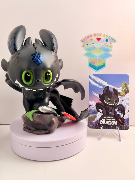 The Monsters - How to Train Your Dragon Figurine - Toothless Labubu