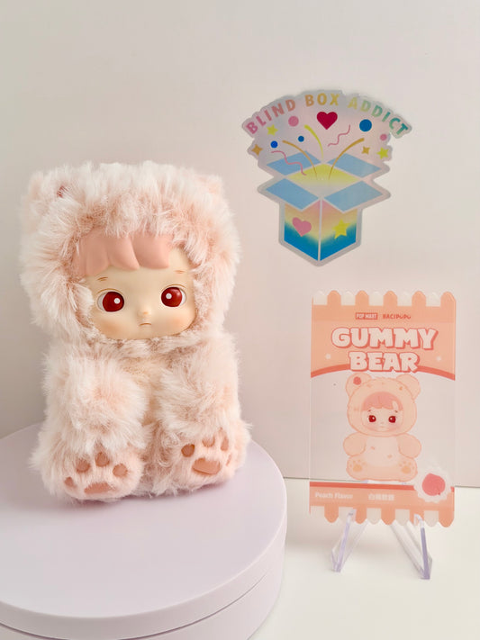 Hacipupu Gummy Bear Series - Peach Flavor Plush Keychain