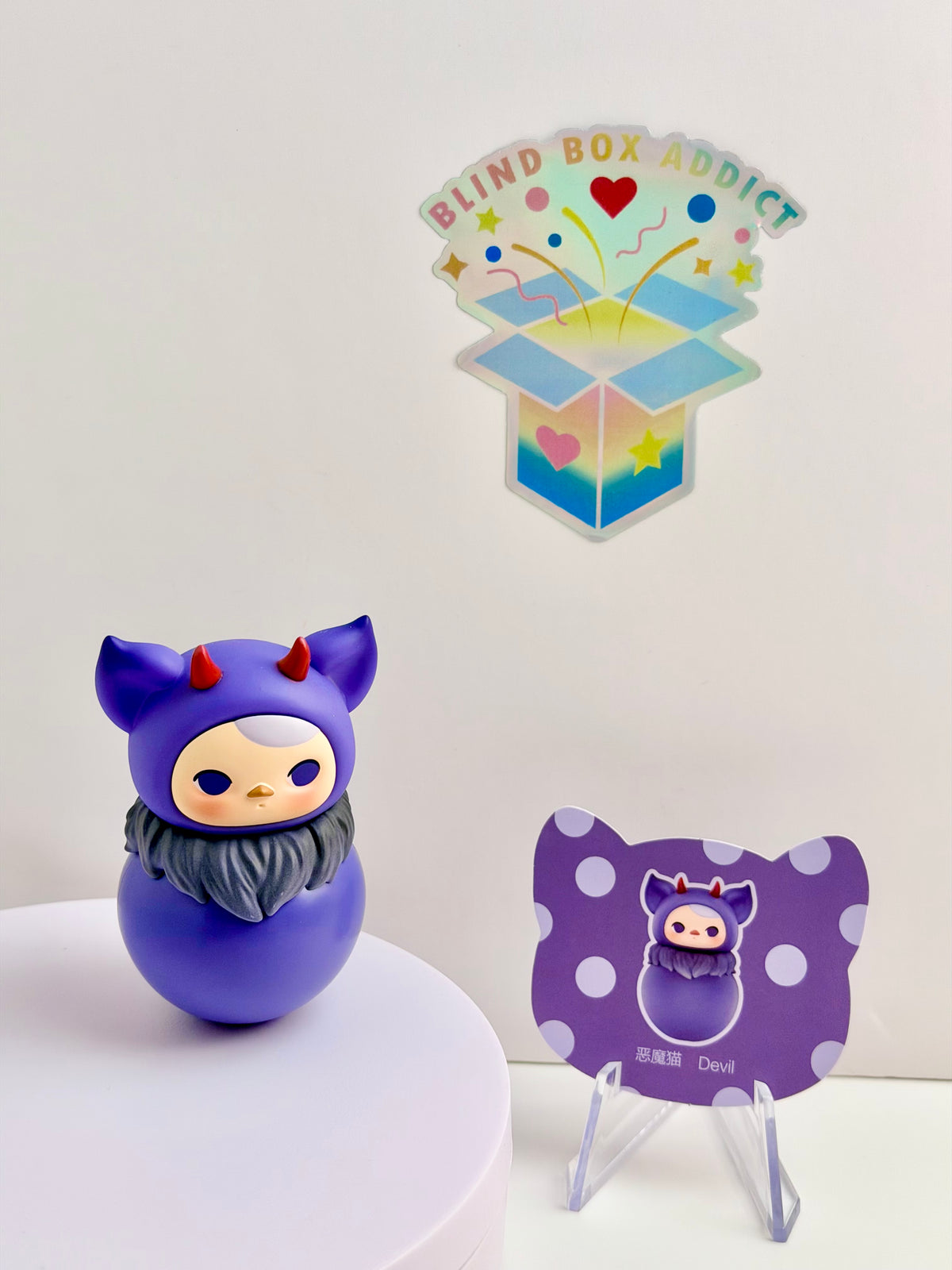 Pucky Roly-Poly Kitty Figure Series - Devil Vinyl Figure