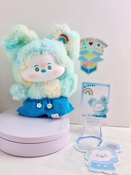Mickey Head in the Clouds Series - Leisure Rainbow Plush Pendant