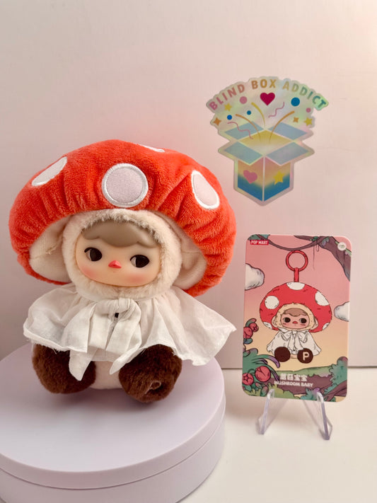Pucky Forest Party Series - Mushroom Baby Plush Keychain
