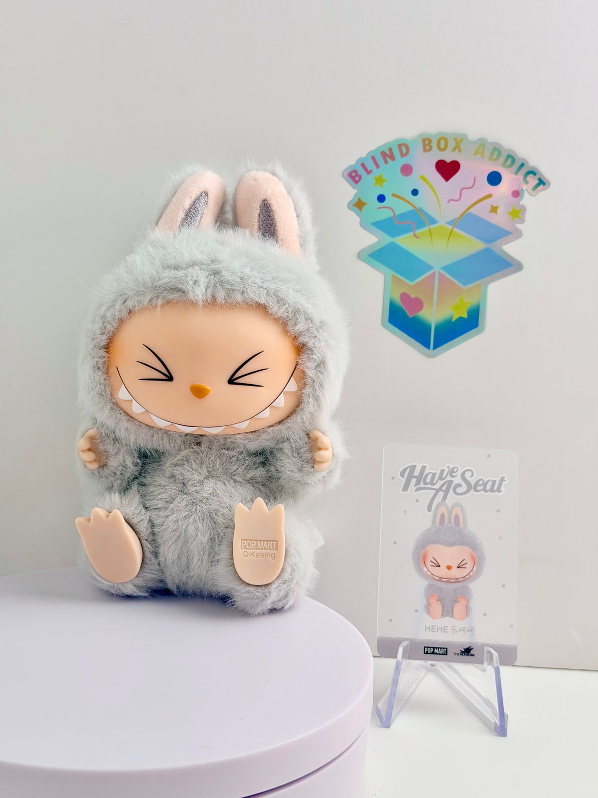 Labubu Have a Seat Series - Hehe Plush Pendant