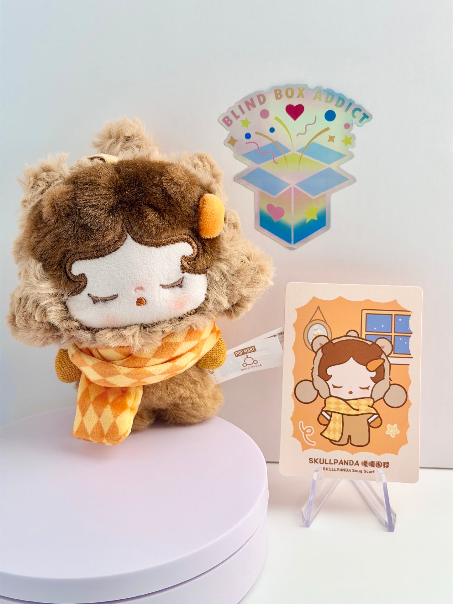 Pop Bean Fluffy & Cozy Series - Skullpanda Plush Pendant