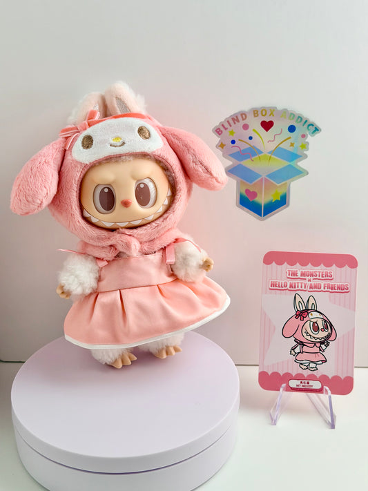 The Monsters x Hello Kitty and Friends Sanrio Series - Labubu My Melody Plush Pendant