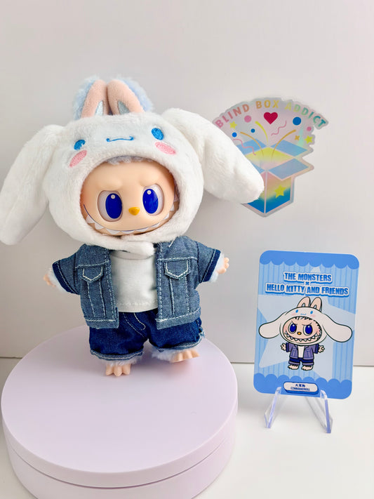 The Monsters x Hello Kitty and Friends Sanrio Series - Labubu Cinnamoroll Plush Pendant