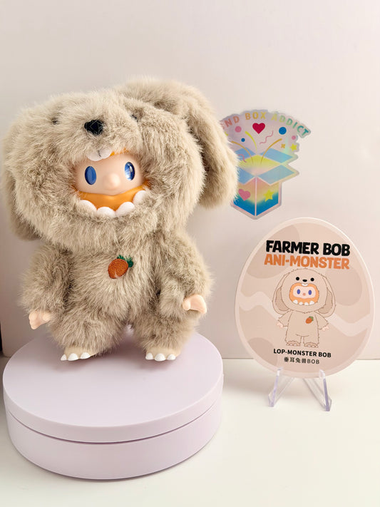 Farmer Bob Ani-Monster Series - Lop Bunny Monster Bob Plush Pendant